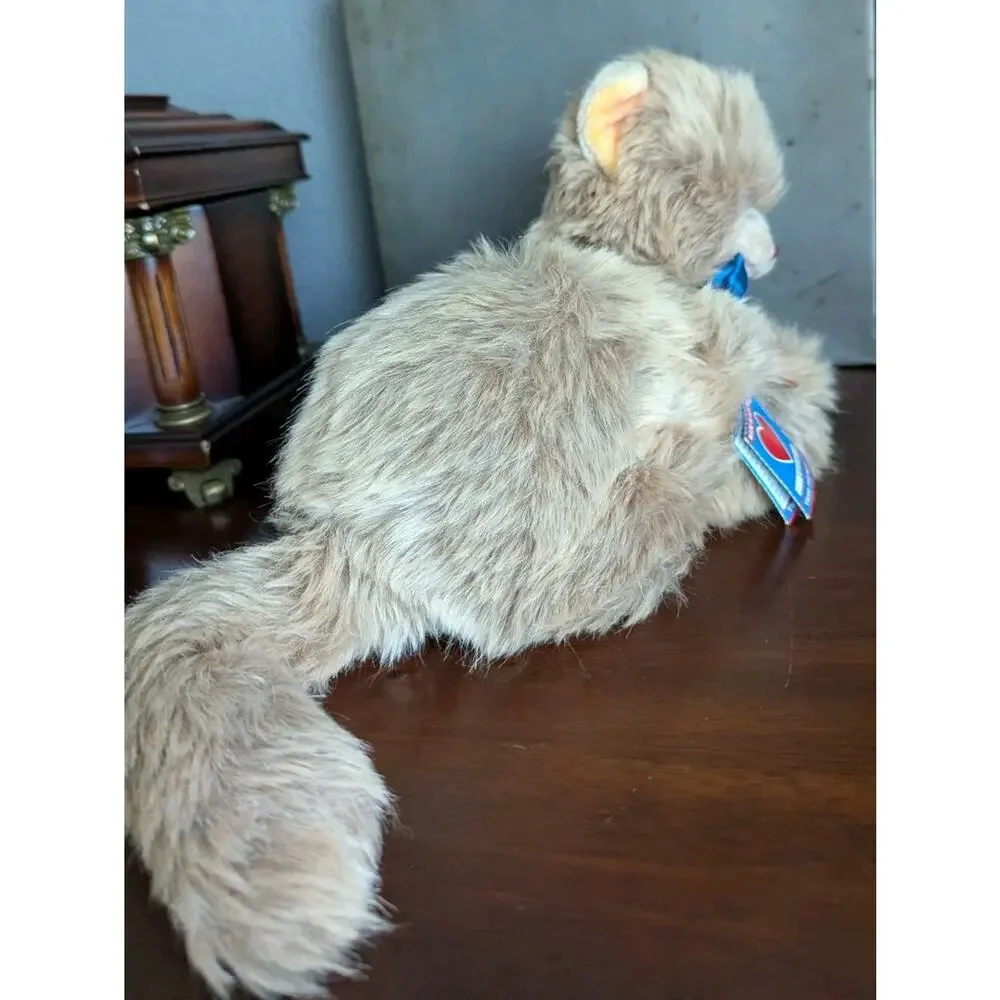 Vtg Berg Cat Plush Tan Kitty Tiere Mit Herz Heart Handmade Austria Emilia